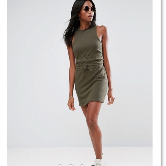 ASOS Sleeveless Corset MiniDress w/CutOut Back NEW - Picture 4 of 5